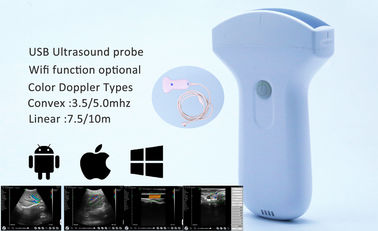 มือถือ USB นูนไร้สายลตร้าซาวด์ Probe แพทย์ Doppler 3.5-5 เมกะเฮิร์ตซ์สำหรับ Adroid