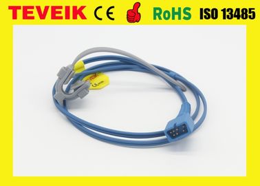สีน้ำเงิน / สีเทา Reusable Spo2 เซ็นเซอร์ DB 7pin Compatible Nonin 8500/8600