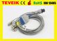 นำกลับมาใช้ใหม่ Medical Mindray Round 6 pin 5 leadwire ECG Cable Comptible with PM9000 Patient Monitor