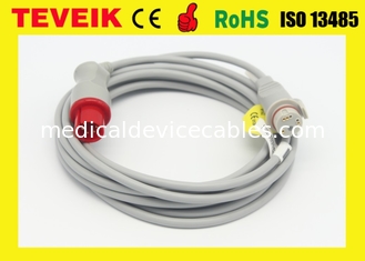 ราคาโรงงานของ Mindray PM7000 Medical Invasive Blood Pressure IBP Cable, Round 6pin to BD adapter