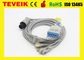 One piece 5 leads ECG cable with snap, AHA, round 6pin / Mindray patient monitor accessories